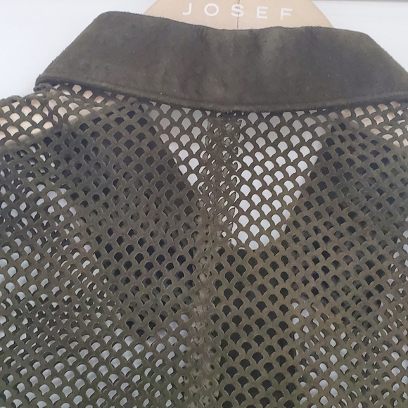 DANIER LASER CUT 100% REAL LEATHER SHIRT - Picture 6 of 7